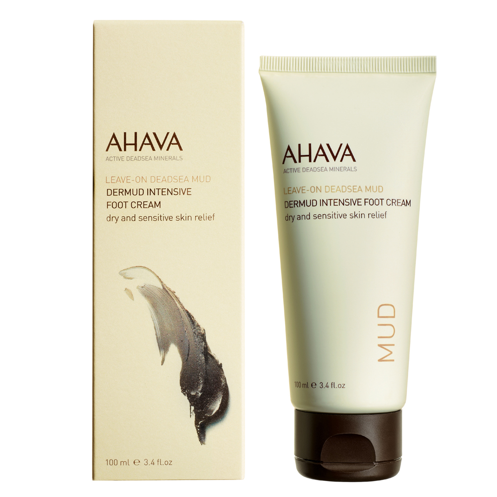 AHAVA Dermud Intensive Foot Cream is a hydration must if your skin has begun to experience cracked, dry and rough soles. Infused with aloe vera, shea butter extracts, coconut and jojoba oils to achieve the most effective and satisfing results. AHAVA's richely formulated cream works to repair and heal the damage caused from dryness. This richly infused cream has been formulated with provitamins B5 and AHAVA's exclusive DERMUD ( a leave on dead sea mineral mud) for intense skin rejuvination. Benefits: Approved for sensitive skin Produced without petroleum, harsh synthetic ingredients, or GMOs Enriched with AHAVA’s exclusive DERMUD™ [3.4 oz / 100 ml] Dead Sea minerals & natural compounds are used to create pure, natural products. See the full line of AHAVA products at BeautifiedYou.com Authorized AHAVA Resellers - 100% Authenticity Guaranteed